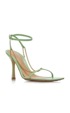 Bottega Veneta Chain-Trimmed Leather Sandals 12 Bottega Veneta Chain-Trimmed Leather Sandals -Lady Fashion Store bottega veneta green chain trimmed leather sandals 2 4