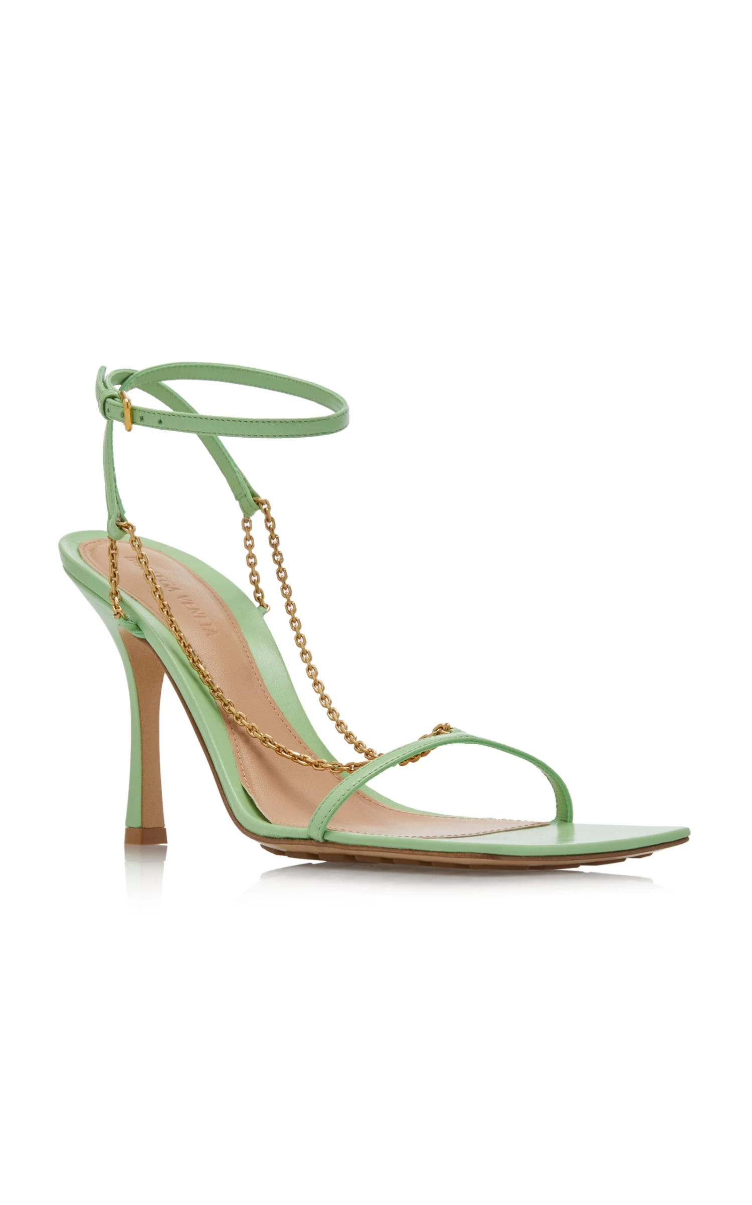 Bottega Veneta Chain-Trimmed Leather Sandals 7 Bottega Veneta Chain-Trimmed Leather Sandals - Image 5