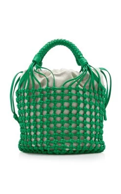 Bottega Veneta Intrecciato Leather Macrame Tote Bag -Lady Fashion Store bottega veneta green intrecciato leather macrame tote bag 2