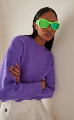 Bottega Veneta Wrap-Frame Acetate Sunglasses