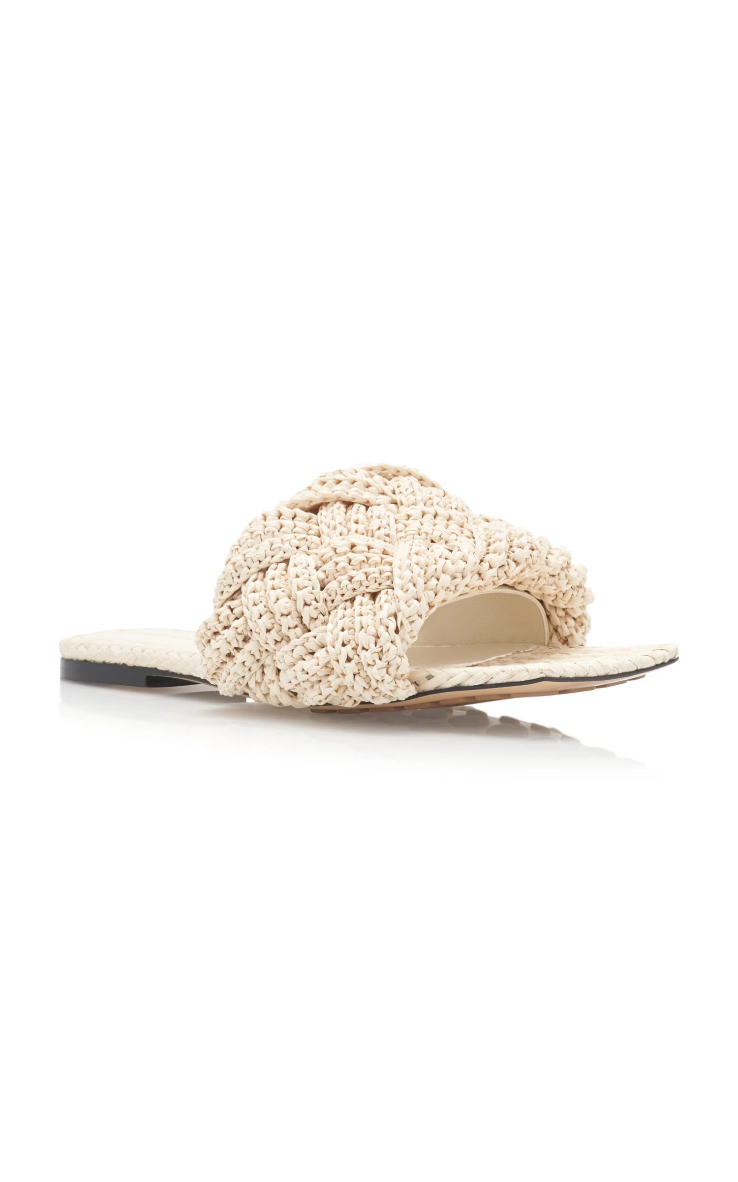 Bottega Veneta Lido Raffia Flat Sandals 6 Bottega Veneta Lido Raffia Flat Sandals - Image 4