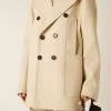 Bottega Veneta Double-Breasted Cocoon Coat 1 Bottega Veneta Double-Breasted Cocoon Coat -Lady Fashion Store bottega veneta neutral collared coat