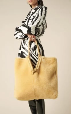 Bottega Veneta Reversible Oversized Shearling Tote Bag