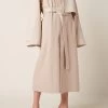Bottega Veneta Removable Sleeve Crepe Trench Coat