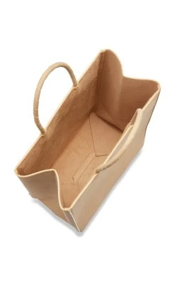Bottega Veneta Small Paper Leather Shopping Bag -Lady Fashion Store bottega veneta neutral small paper shopping bag raw paper leather 3