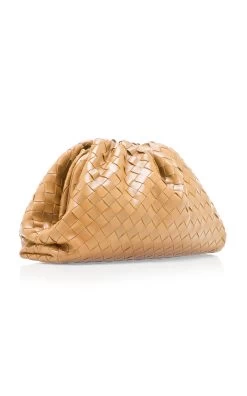 Bottega Veneta The Pouch Intrecciato Leather Clutch