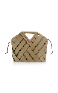 Bottega Veneta The Point Leather Woven Tote 11 Bottega Veneta The Point Leather Woven Tote -Lady Fashion Store bottega veneta neutral triangle top handle leather tote 3