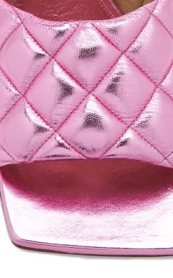Bottega Veneta Padded Reflection Matelasse Sandals -Lady Fashion Store bottega veneta pink padded reflection matelasse sandals 5