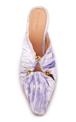 Bottega Veneta Velvet Mules -Lady Fashion Store bottega veneta purple mule pump textured viscose silk velvet 1