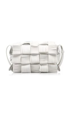 Bottega Veneta The Cassette Fringed Leather Bag -Lady Fashion Store bottega veneta white cassette fringe leather 4