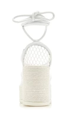 Bottega Veneta Lace-Up Wedge Espadrilles -Lady Fashion Store bottega veneta white lace up espadrille sporty web 100mm 2