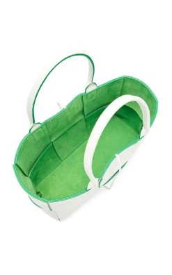 Bottega Veneta The Arco Medium Leather Tote Bag -Lady Fashion Store bottega veneta white the arco medium leather tote bag 3