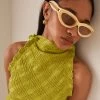 Bottega Veneta Round Cat-Eye Rubber Sunglasses -Lady Fashion Store bottega veneta yellow bv1211s 005