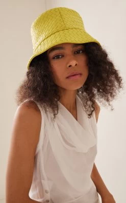 Bottega Veneta Intrecciato Leather Bucket Hat