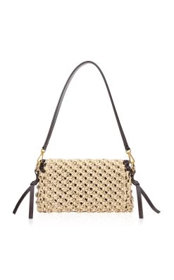 Nia Woven Leather Shoulder Bag