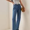 Rigid High-Rise Straight-Leg Jeans 2 Rigid High-Rise Straight-Leg Jeans -Lady Fashion Store brandon maxwell blue rigid high rise straight leg jeans