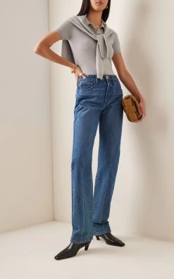 Rigid High-Rise Straight-Leg Jeans