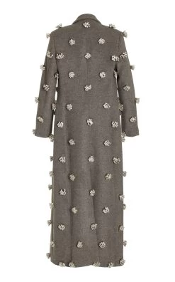 Arden Embellished Camel Hair Coat -Lady Fashion Store brandon maxwell grey the arden embroidered camel coat 5