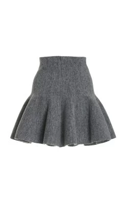 Ivy Wool-Blend Mini Skirt 11 Ivy Wool-Blend Mini Skirt -Lady Fashion Store brandon maxwell grey the ivy wool blend mini skirt 4