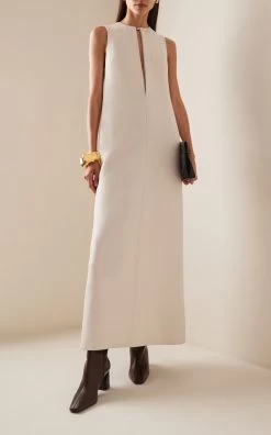 Kim Cutout Wool-Silk Midi Dress