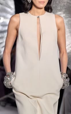 Kim Cutout Wool-Silk Midi Dress -Lady Fashion Store brandon maxwell ivory the kim wool silk midi dress 3