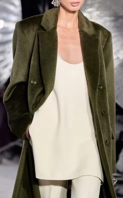 Arden Alpaca-Wool Coat -Lady Fashion Store brandon maxwell olive the arden alpaca wool coat 2 3