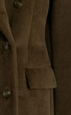 Arden Alpaca-Wool Coat -Lady Fashion Store brandon maxwell olive the arden alpaca wool coat 2 5