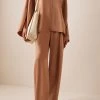 By Malene Birger Piscali Wide-Leg Twill Pants