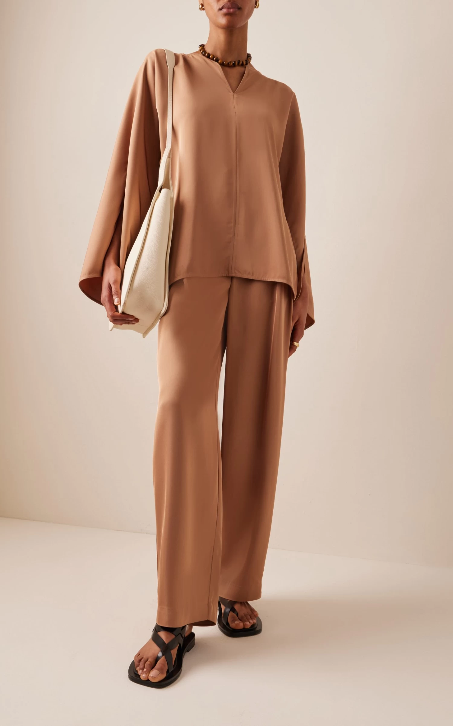By Malene Birger Piscali Wide-Leg Twill Pants 3 By Malene Birger Piscali Wide-Leg Twill Pants