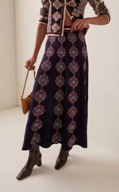 Sandrine Jacquard Maxi Skirt 7 Sandrine Jacquard Maxi Skirt -Lady Fashion Store cara cara multi sandrine skirt 1