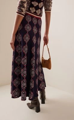 Sandrine Jacquard Maxi Skirt 8 Sandrine Jacquard Maxi Skirt -Lady Fashion Store cara cara multi sandrine skirt 2