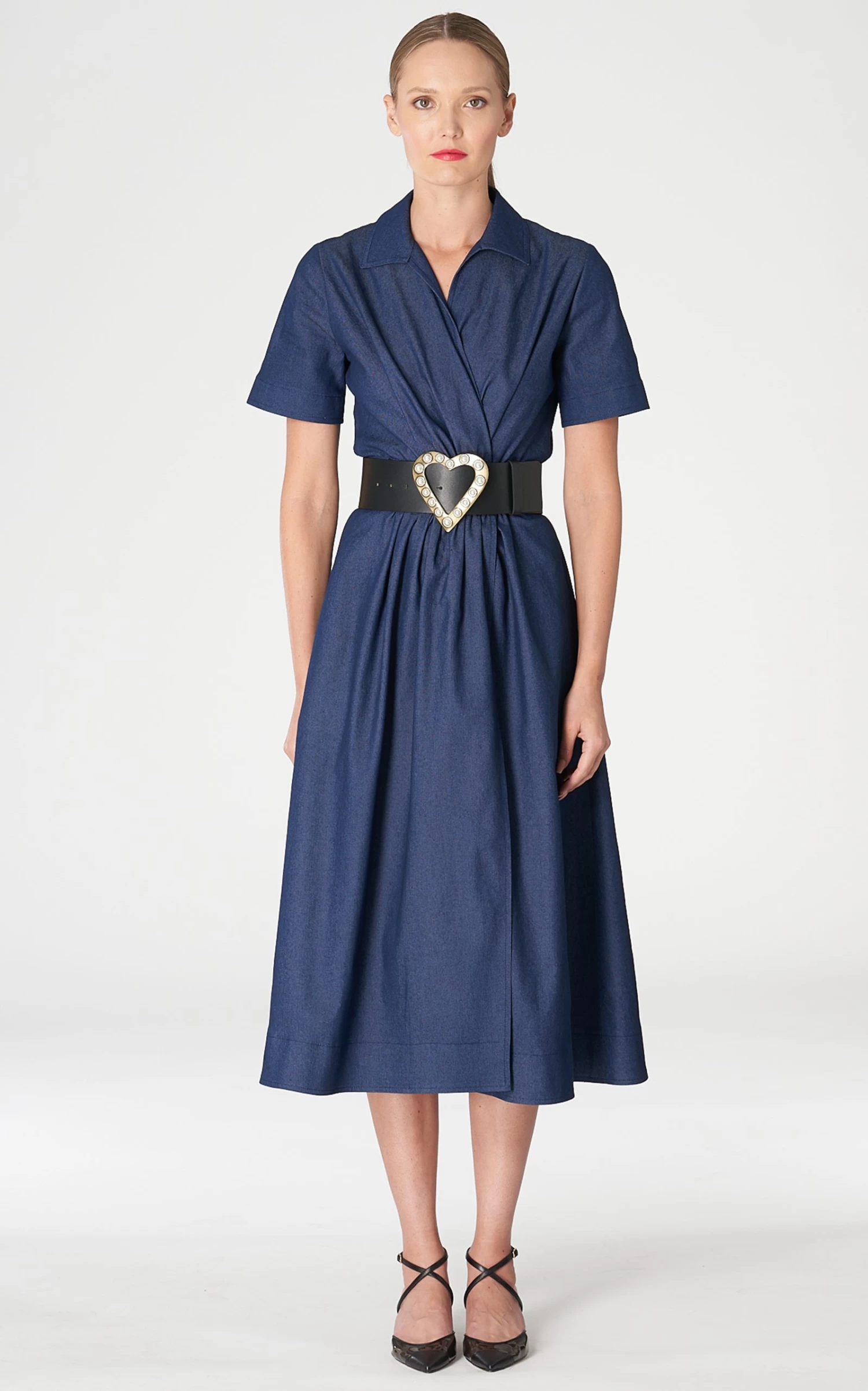 Carolina Herrera A-Line Stretch Denim Midi Shirt Dress 7 Carolina Herrera A-Line Stretch Denim Midi Shirt Dress - Image 5