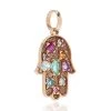 Fly Away Collection 18K Gold, Emerald, Apatite, Amethyst, Ruby, Pink Tourmaline, Mandarim, Topaz Pendant -Lady Fashion Store carolina neves multi fly away collection 18k gold emerald apatite amethyst ruby pink tourmaline mandarim london topaz sky topaz pendant