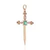 Fly Away Collection 18K Gold, Emerald, Pink Tourmaline, Amethyst, Ruby Pendant