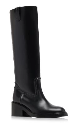 Chloé Mallo Leather Knee Boots 11 Chloé Mallo Leather Knee Boots -Lady Fashion Store chloe black mallo leather boots 4