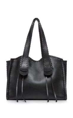 Chloé Mony Leather Tote Bag -Lady Fashion Store chloe black mony leather tote bag 2