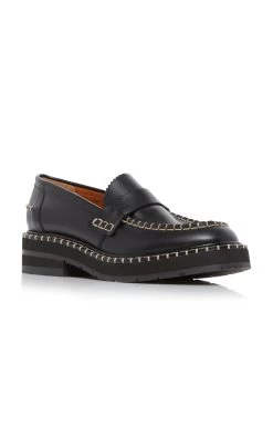 Chloé Noua Leather Loafers -Lady Fashion Store chloe black noua leather loafers 4