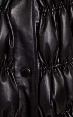 Chloé Ruched Quilted Leather Jacket -Lady Fashion Store chloe black ruched quilted leather jacket 2