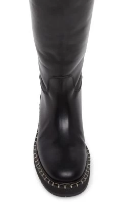 Chloé Noua Leather Riding Boots 11 Chloé Noua Leather Riding Boots -Lady Fashion Store chloe black white noua leather riding boots 4