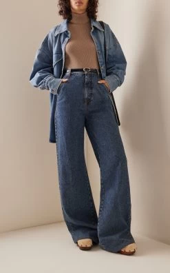Chloé Cotton-Hemp Wide-Leg Jeans