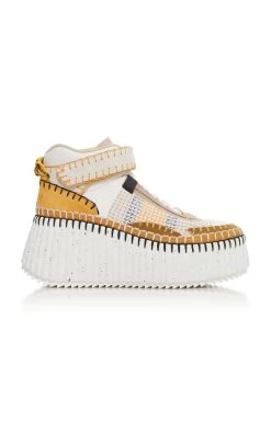 Chloé Nama Mesh Sneakers -Lady Fashion Store chloe brown nama mesh sneakers 2