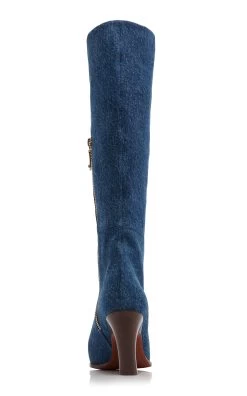 Chloé Oli Denim Boots -Lady Fashion Store chloe dark wash oli denim boots 6