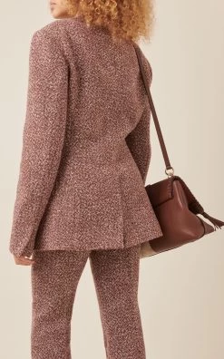 Chloé Wool-Blend Tweed Blazer -Lady Fashion Store chloe multi wool tweed blazer jacket 2