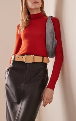 Chloé Joe Wide Leather Belt 6 Chloé Joe Wide Leather Belt -Lady Fashion Store chloe neutral joe leather belt 1
