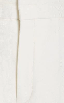 Chloé Linen Drill Shorts -Lady Fashion Store chloe white linen drill shorts 3