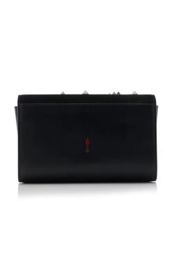 Christian Louboutin Paloma Spike-Embellished Suede, Leather Clutch -Lady Fashion Store christian louboutin black paloma clutch patent spikes 4