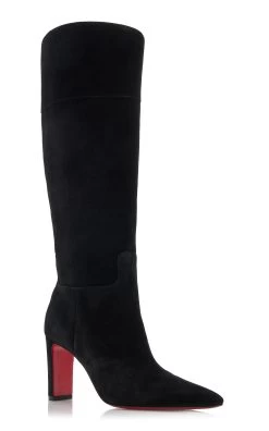 Christian Louboutin Suprabotta 85mm Suede Ankle Boots 7 Christian Louboutin Suprabotta 85mm Suede Ankle Boots -Lady Fashion Store christian louboutin black suprabotta 85 veau velours 2