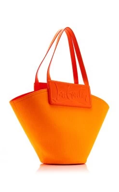 Christian Louboutin Loubishore Leather Tote Bag -Lady Fashion Store christian louboutin orange loubishore leather tote bag 2