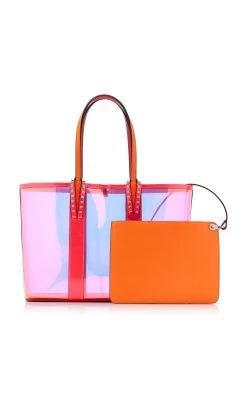 Christian Louboutin Cabata Leather And PVC Tote Bag -Lady Fashion Store christian louboutin pink cabata tote bag 2