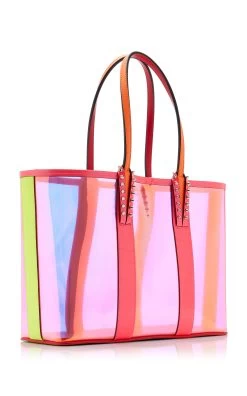 Christian Louboutin Cabata Leather And PVC Tote Bag -Lady Fashion Store christian louboutin pink cabata tote bag 3